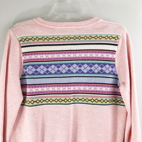 LizGolf Liz Claiborne S Small Sweater Pink Argyle Langarm Pullover Damen - Bild 9 von 12