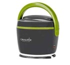 Crock Pot Lunch Crock Gray Yellow w Carry Handle 20oz New