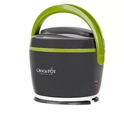 Crock Pot Lunch Crock Gray Yellow w Carry Handle 20oz New - Picture 1 of 2