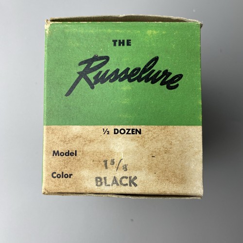 Russelure Dealer Box Black w/ 6 Jackets 1 5/8" Orginal Boxes Intructions - Picture 20 of 21