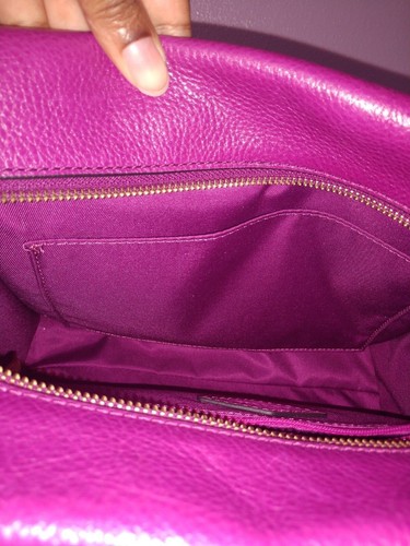 Fossil Allie Satchel Bag in Magenta Excellent Condition $198 - Picture 8 of 8