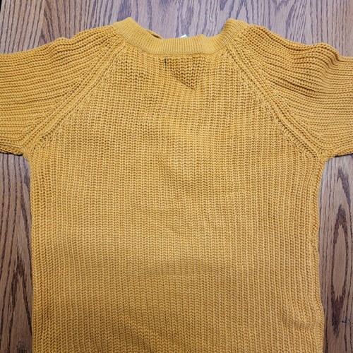 Love by Chesley Juniors Tops Size Large Knit Yellow Mustard Sweater Long-Sleeve - Picture 10 of 15