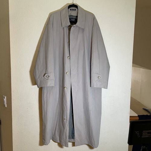 Vintage Sanyo Carol Cohen Herren Langer Trenchcoat Beige 38R Made In USA - Bild 3 von 16