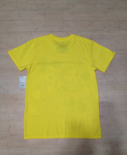 NWT Disney Mens Size M Yellow Graphic Mickey & Minnie Mouse T-Shirt Short Sleeve - Picture 7 of 7