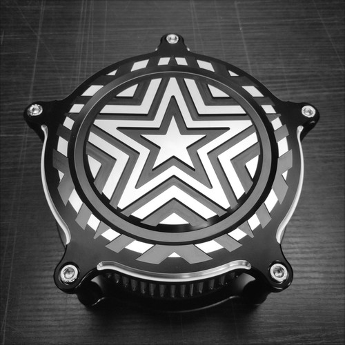 Air Cleaners Fit H-D 2006-15 SOFTAIL Moving Star Contrast Cut - Picture 3 of 7