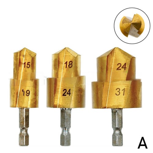 1-3Pcs PPR Lifting , Stepped Drill Bit, Hexagon Shank Water Pipe Connectio D3P7 - Picture 14 of 15