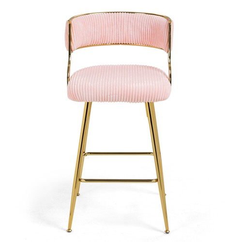2PCS 26'' Counter Height Bar Stools Corduroy Kitchen Island Counter Bar Stool - Picture 2 of 53