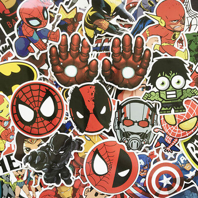 MARVEL Lot autocollants stickers thème SUPER HÉROS