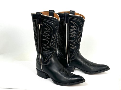 M.L. Botas de Vaquero Leddy Clásicas Negras - Mujer Talla 8.5B - Excelente De Colección - Imagen 10 de 20