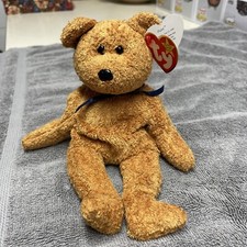 1998-1999 Rare, Retired Ty Beanie Baby Fuzz The Bear with Errors Good Condition