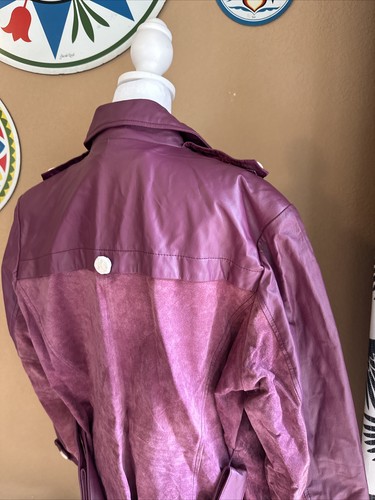 IMAN Platinum Collection Damen 1X Lederjacke Global Chic lila Leder - Bild 7 von 10