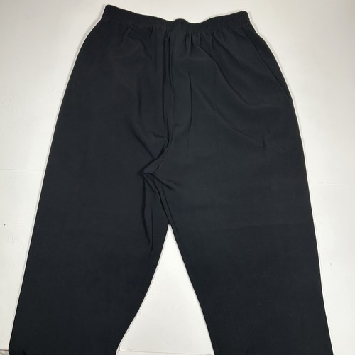 Vtg Maggie Barnes Woman's Black Elastic Waist Pull On Pants Pockets Sz 22W Tall - Picture 5 of 7