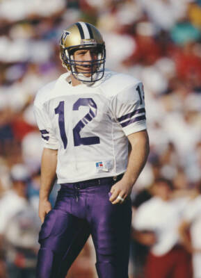 Billy Joe Hobert Quarterback University of Washington Huskies duri- Old Photo 1