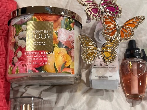 Bath Body Works Mothers Day 7pc Gift Set Brightest Bloom Mist Lotion Bag Candle - Picture 5 of 6