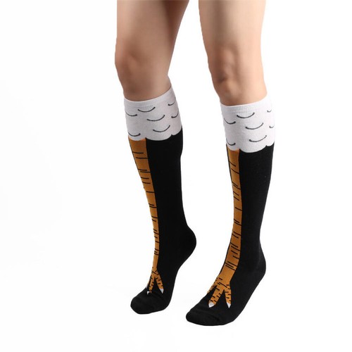 Long Sexy Fitness Socks Chicken Leg Knee Funny Women Men Animal Legs Novelty - Bild 11 von 14