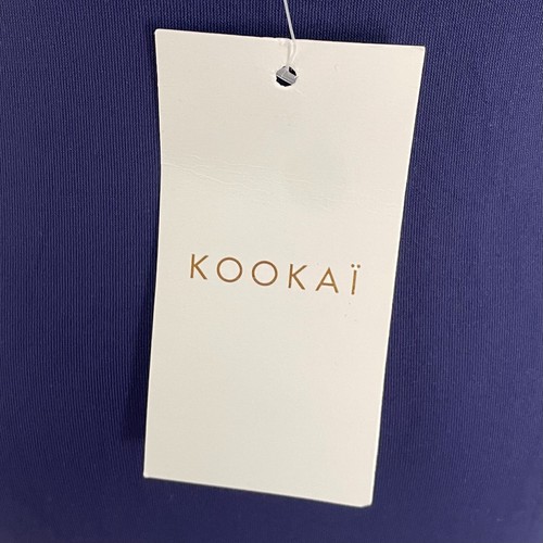 Kookai Vera Dress Womens AU 12 FR 40 Navy Night Bodycon Side Slit Open Back New - Picture 4 of 9