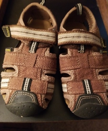 Pediped Grip-N-Go Piers Brown Sandals Size Childrens US 5.5 Hook & Loop Straps - Picture 9 of 10
