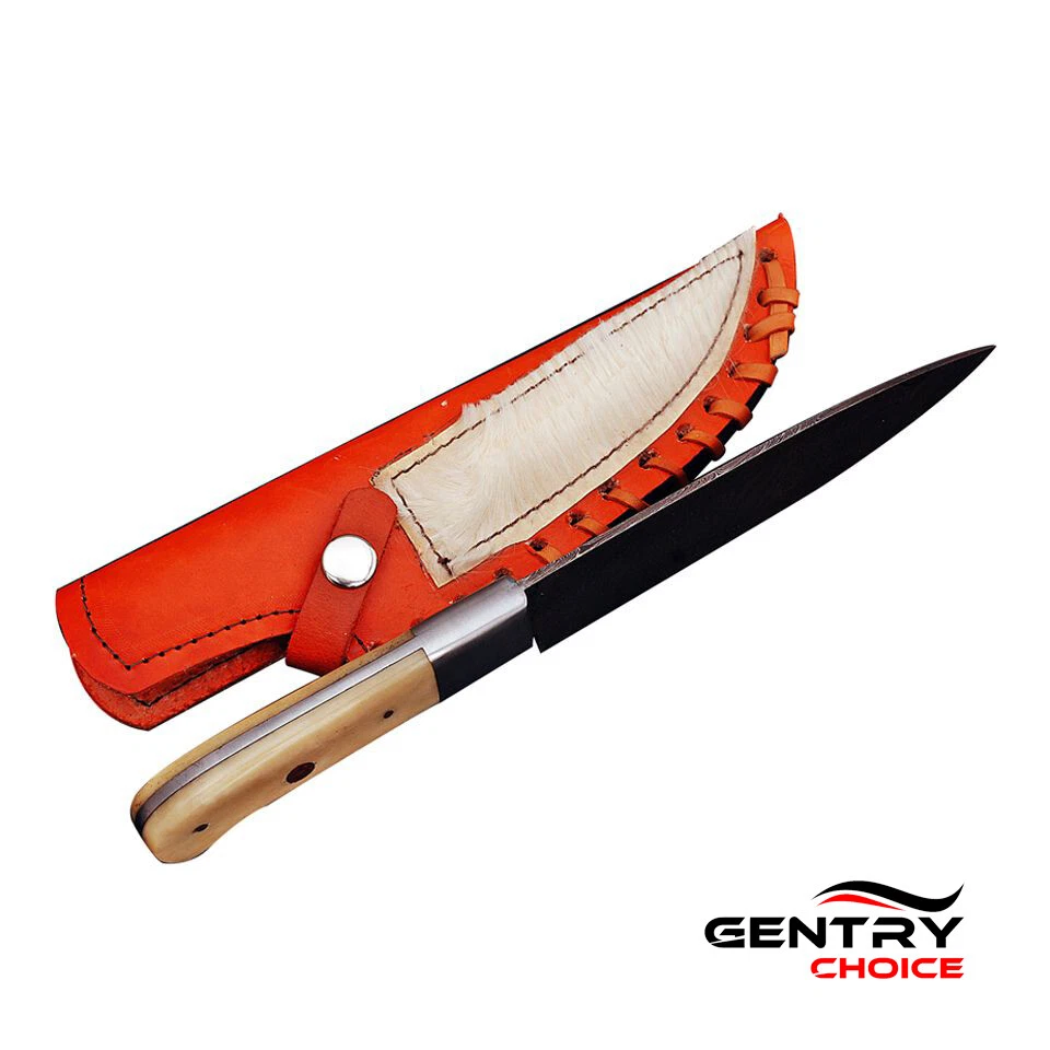 Handmade Damascus Steel Chef Knife 10.5 Inch Kitchen Knives Camel bone Handle