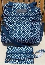 Sarah Wells BUNDLE Lizzie Navy Teal Pump Tote Satchel Pumparoo Wet/Dry Bag