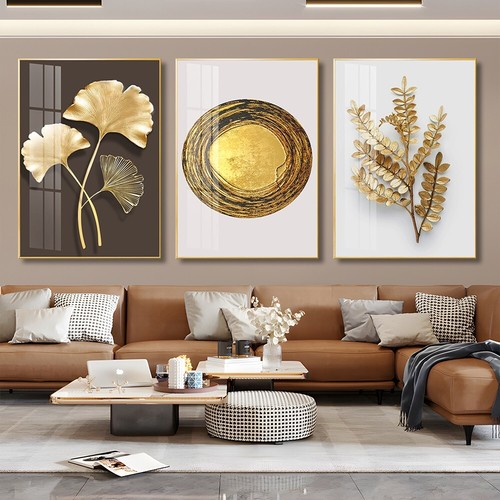 Shopnado 3 piece Crystal Porcelain Paintings with Brushed Aluminium Frame - Picture 2 of 8
