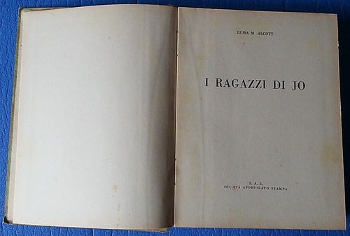 I RAGAZZI DI JO - LUISA M. ALCOTT - S. A. S. 1950 - Imagen 4 de 4