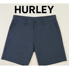 Hurley Hybrid Shorts Quick Dry Stretch Casual Athletic Blue Size 32