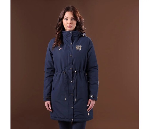 Shires Aubrion Team Waterproof Coat Navy - 8653, Adjustable, Taped Seam, Vents - Picture 3 of 7