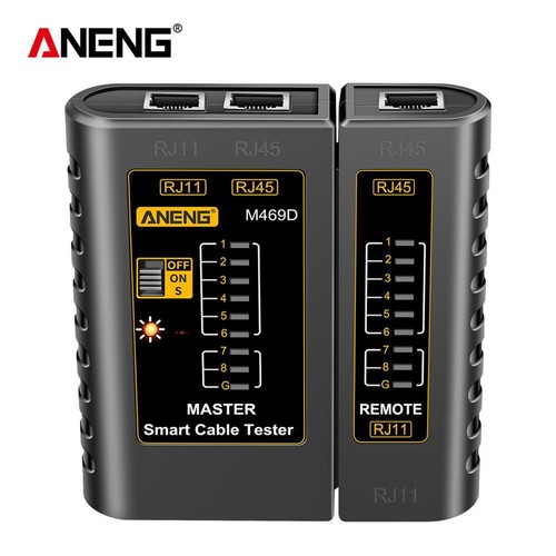 M469D RJ45 RJ11 Network Cable Tester Telephone Line Detector (Black) - Afbeelding 11 van 11