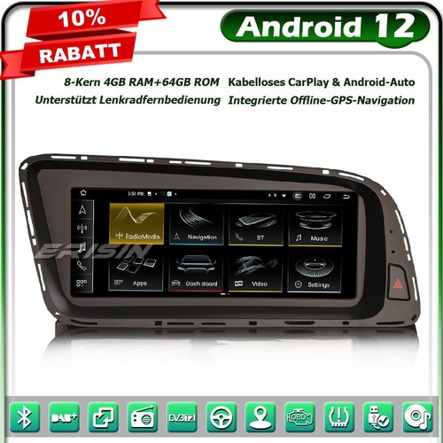 Radio Coche 8.8" 8 Núcleos 64GB Android 13.0 CarPlay BT Wifi IPS GPS Navegación Para Audi Q5 - Imagen 1 de 24