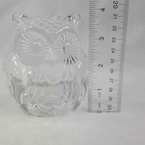 Portacandele da tè in vetro gufo di Partylite vetro trasparente alto 4" AGFX1 - Foto 8 di 8