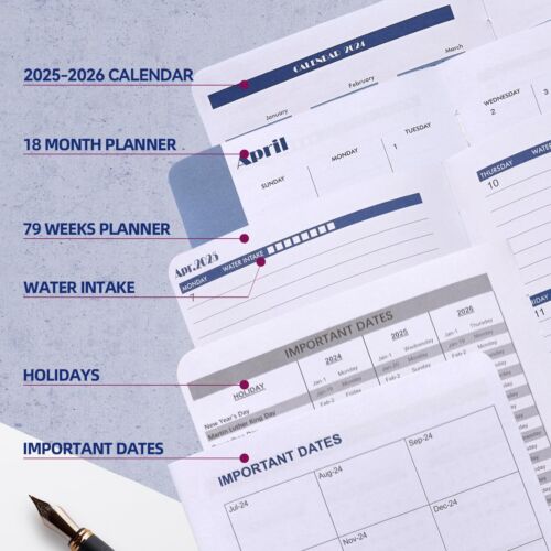 Planner 2025-2026 - January 2025 - June 2026, Yearly Weekly Monthly and Daily... - Picture 2 of 7