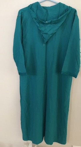 Moroccan Girl Teal Hoodie Jalaba Party Holiday Dress Size 7-8 - Picture 4 of 6