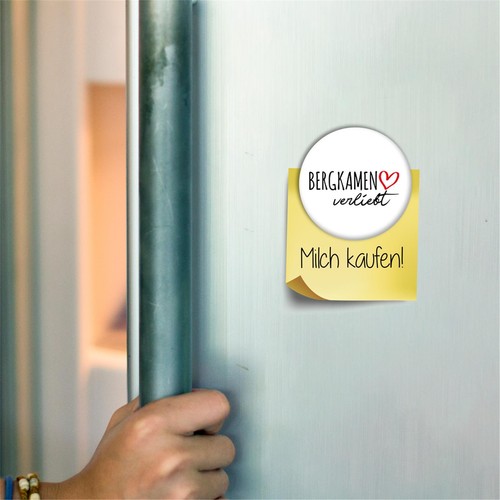 Magnet Bergkamen verliebt Kühlschrankmagnet 59mm Geschenkidee Souvenir Präsent W - Picture 2 of 4