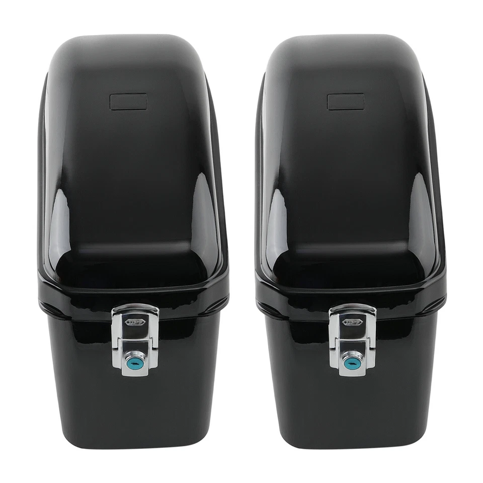 Universal Hard Saddlebags for Suzuki Kawasaki Victory Motorcycles - Image 2 of 4