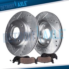 Front Brake Rotors + Brake Pads for 2000-2002 2003 2004 Ford Focus w/Rear Drums