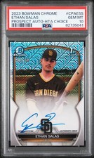 2023 Bowman Chrome Prospect Auto #CPAESS Ethan Salas 1st Hta Choice Ref PSA 10