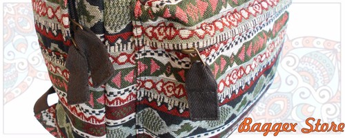 Bohemia Pattern Backpack Tribal Fabric Rucksack Outdoor Travel Daypack Bag - Picture 8 of 11