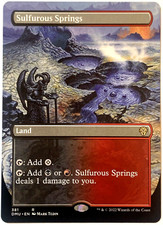 MTG Sulfurous Springs Dominaria United 381  BORDERLESS Rare, Pack Fresh!