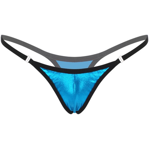Sexy Women Shiny Metallic Low Rise Micro Thong G-string Underwear Bikini Bottoms - Picture 24 of 53