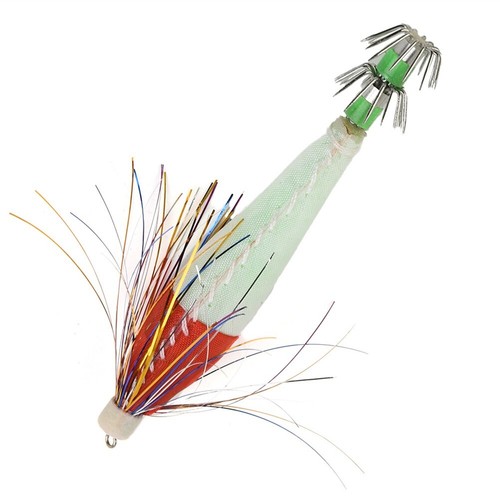 Pêche Leurre Calmar Crochet à la Gambe en Bois Crevette Faux Appât Poisson - Photo 5/16