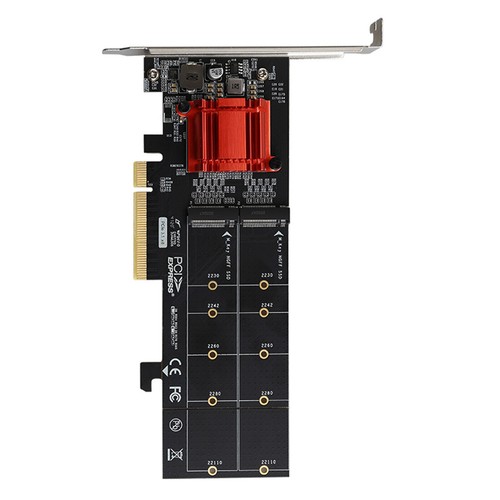 TXB122 PCIe 3.1 x8 ASM2812 to 2 port M.2 SSD Adapter Expansion Card Dual M-key - 第 5/5 張圖片