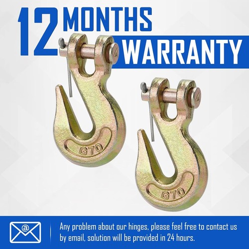 G70 5/16" Clevis Grab Hook Flatbed Trailer Transport Tow Chain Hook Pack of 10 - Picture 4 of 8