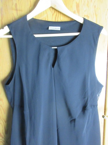 Long Black Sleeveless Fitted Sheath Dress with Peephole Neck by Essence, Size 22 - Picture 3 of 11