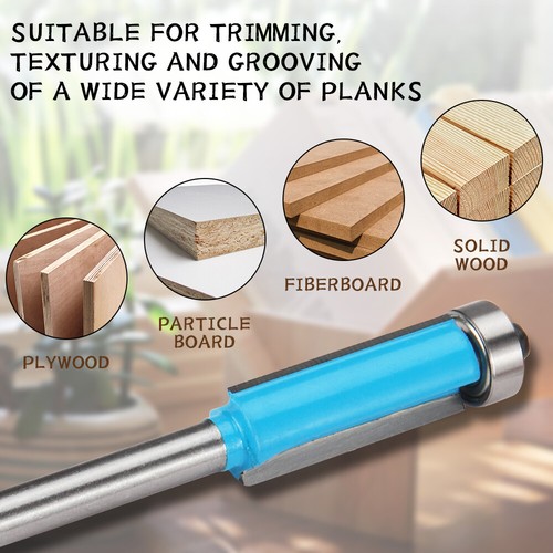 Kit de brocas de enrutador recto cortador de carpintería con vástago de 1/4" fresadora de madera - Imagen 6 de 11