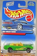 2000 Hot Wheels Mainline/Collector #201 '65 MUSTANG Green w/Chrome SB Spokes