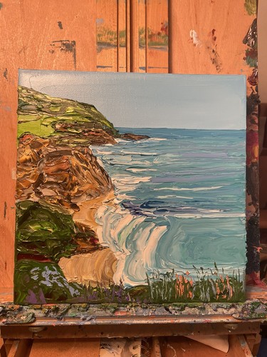 ORIGINAL Big Sur ÖLGEMÄLDE Impressionismus zeitgenössische Kunst SIGNIERT SELTEN UNIKAT - Bild 5 von 19