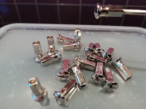 12g (2.6mm)  ebike Spoke Nipples for 6mm rim hole Brass Nickel plated | Bicycle - Picture 1 of 2