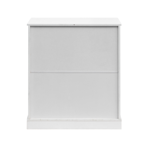Mobiletto Armadietto Mobile da Bagno con Cassetto 2 Ante in Legno Bianco - Foto 11 di 11