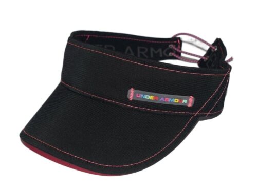 New Under Armour Little Kids Girls' 4-7 Black/Pink Visor Stretch Hat One Size - Picture 1 of 14