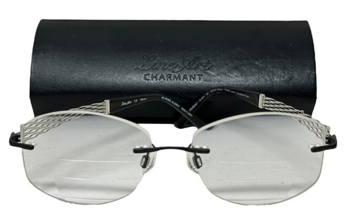 Charmant Eyeglasses XL2041 BK Line Art Black/Silver Rimless Japan 53[]16 135mm - Picture 2 of 6
